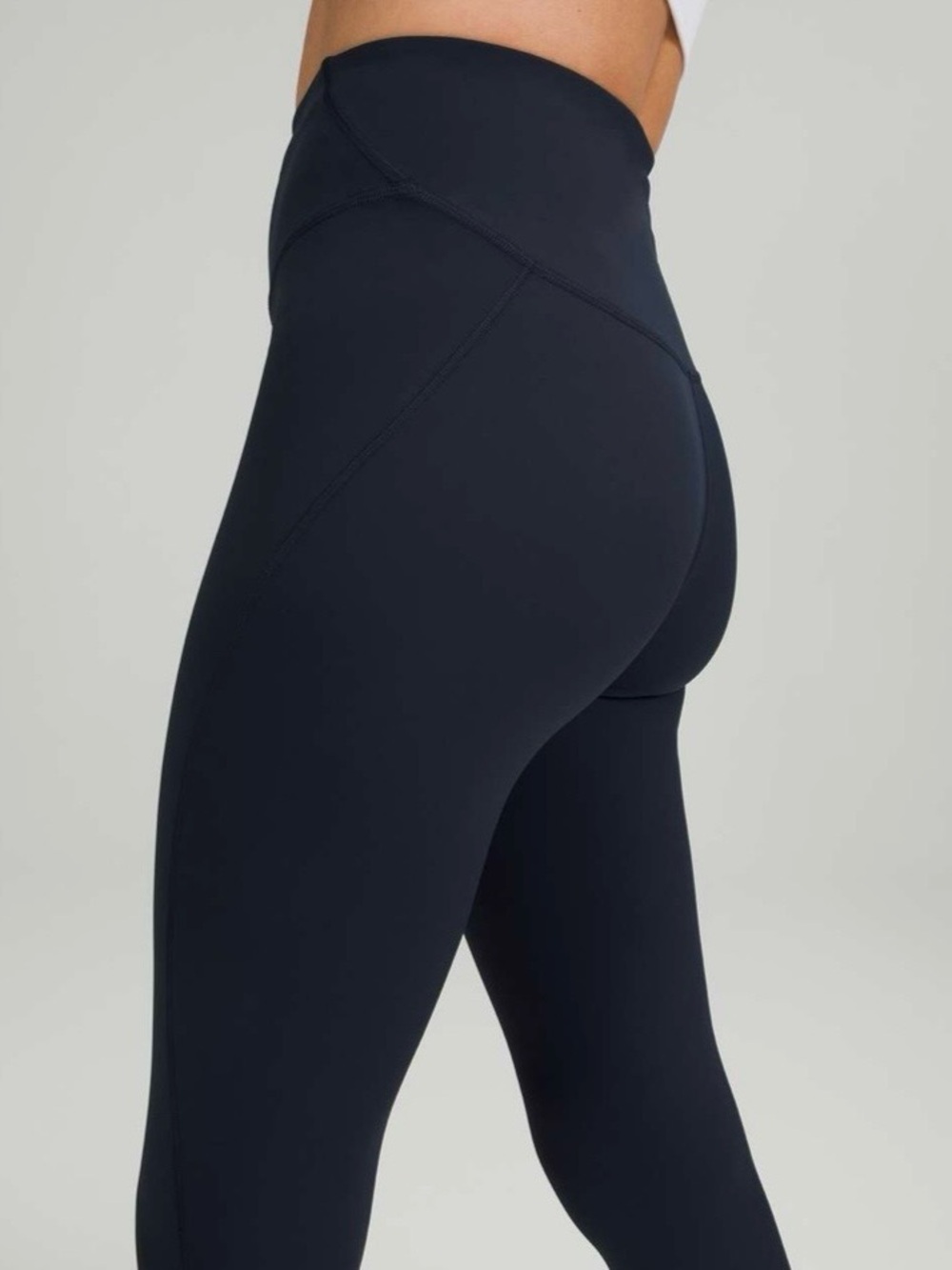 Lululemon Base Pace High-Rise Tight Legging 25” True Navy Nulux Leggings Size 10 - Picture 4 of 7